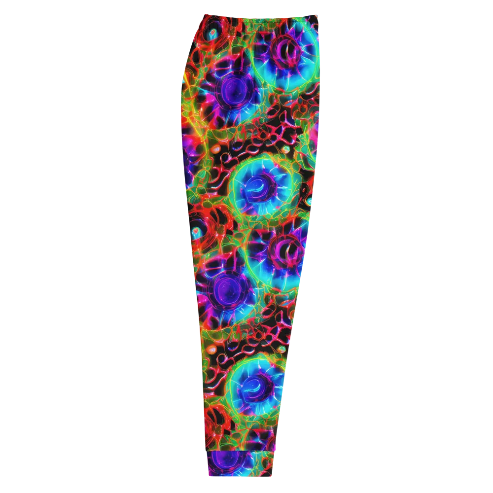 Neon Bloomstorm on Men's Joggers — Right