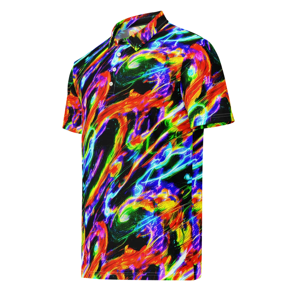 Afterglow Riot on Men's Slim Fit Polo Shirt — Left Front