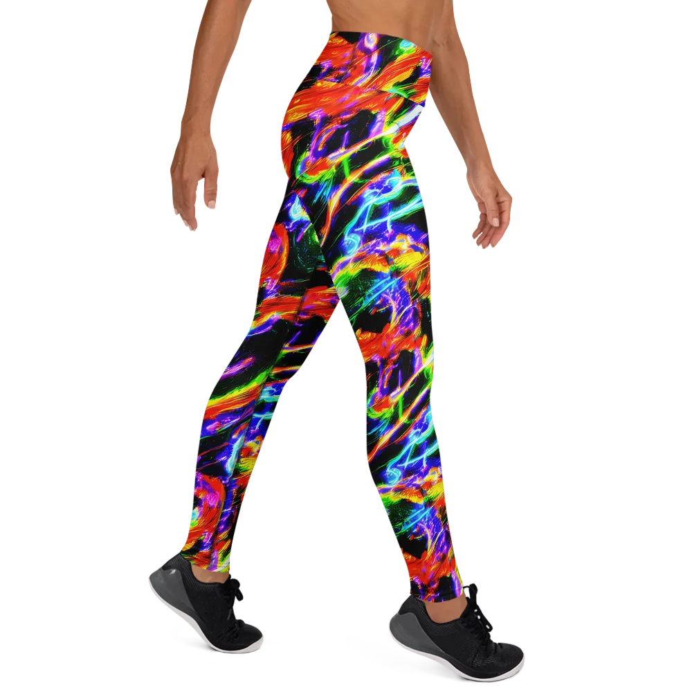 Afterglow Riot on Yoga Leggings — Right