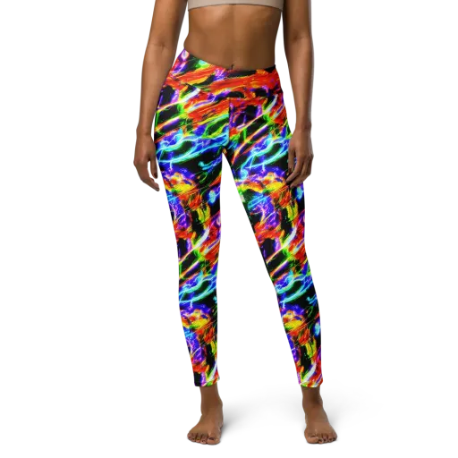 Afterglow Riot on a Yoga Leggings