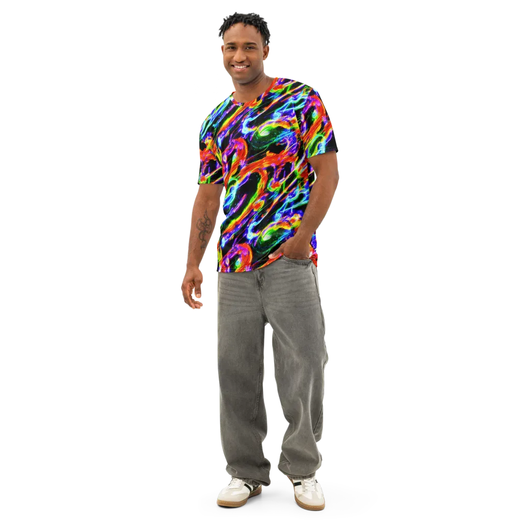 Afterglow Riot on Men's Cotton Crew Neck T-Shirt — Front