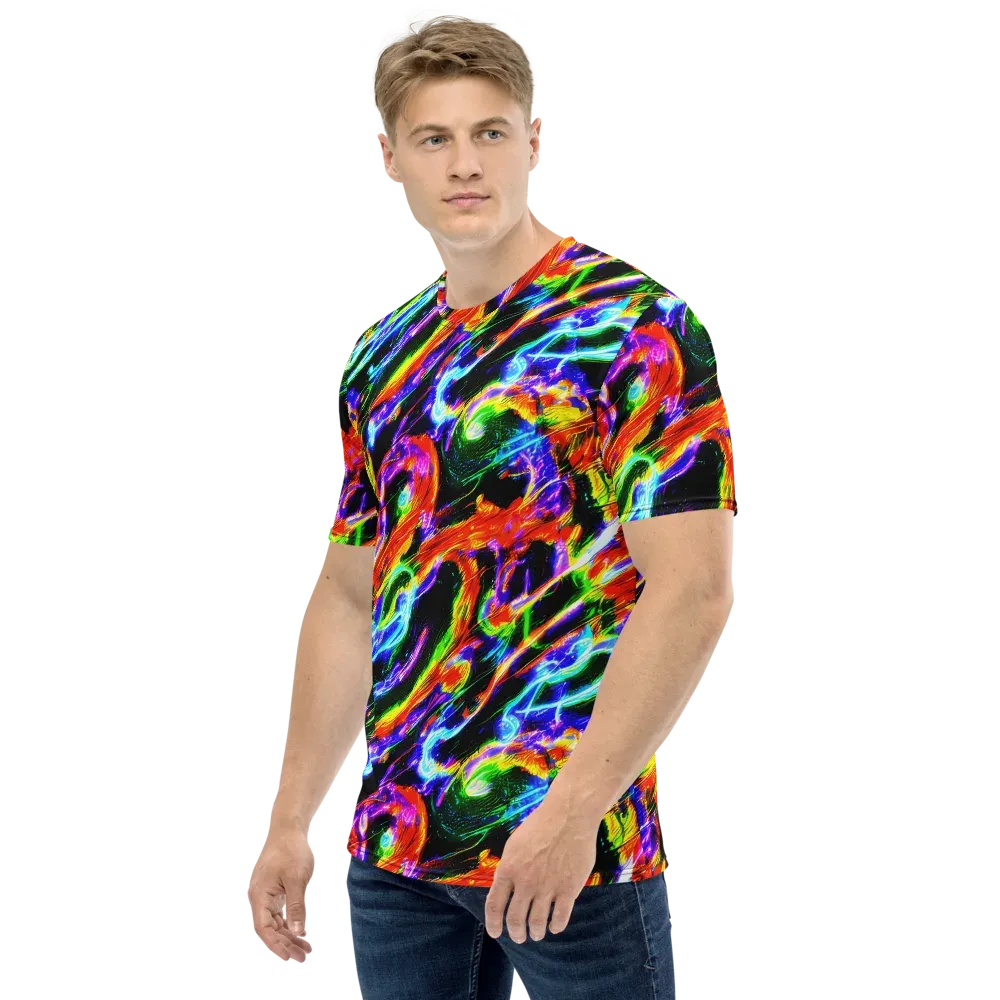 Afterglow Riot on Men's Crew Neck T-Shirt — Left
