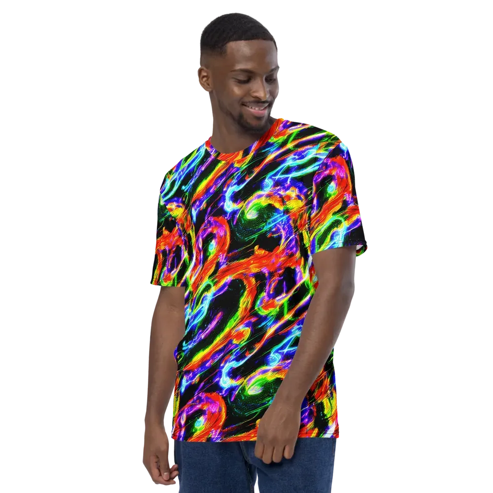 Afterglow Riot on Men's Crew Neck T-Shirt — Left