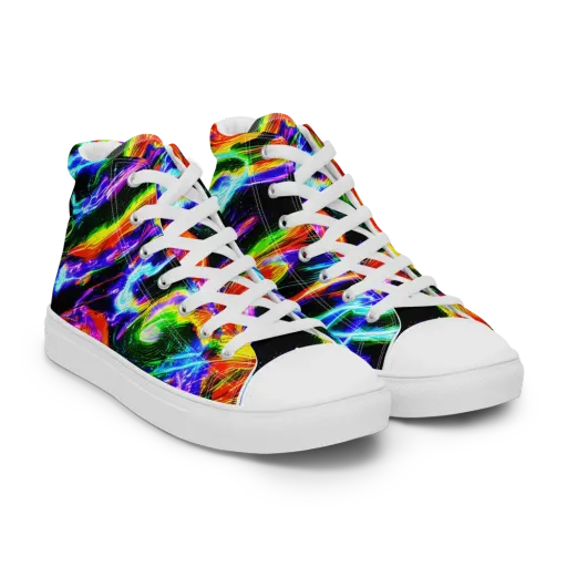 Afterglow Riot on a Men's High Top Canvas Shoes
