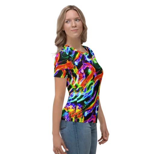 Afterglow Riot on a Women's Crew Neck T-Shirt