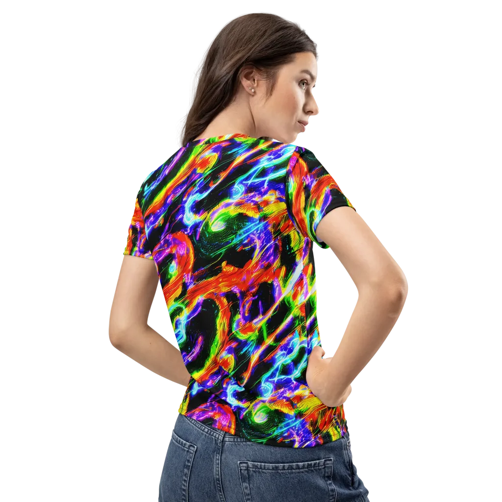 Afterglow Riot on Women's Crew Neck T-Shirt — Back