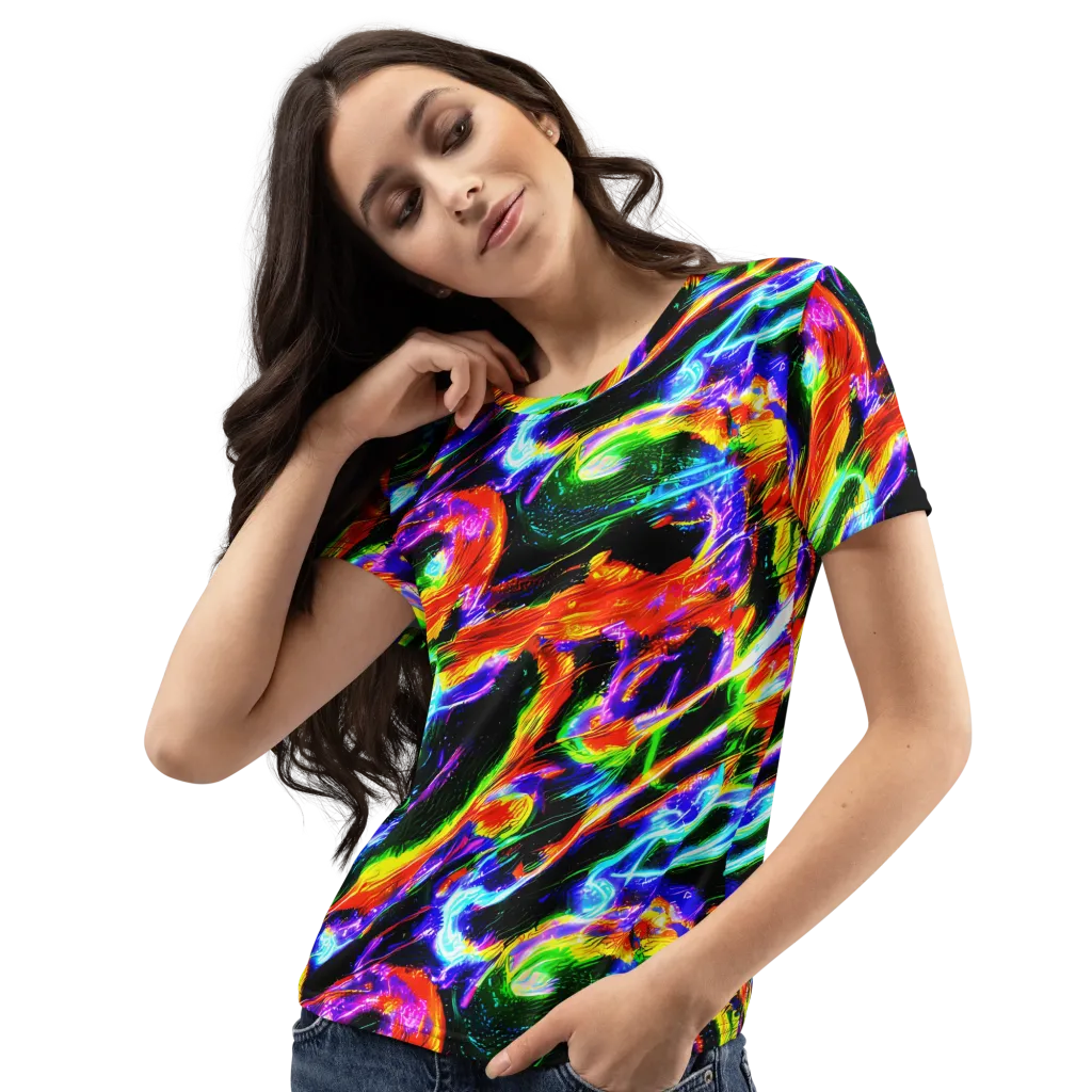 Afterglow Riot on Women's Crew Neck T-Shirt — Left Front