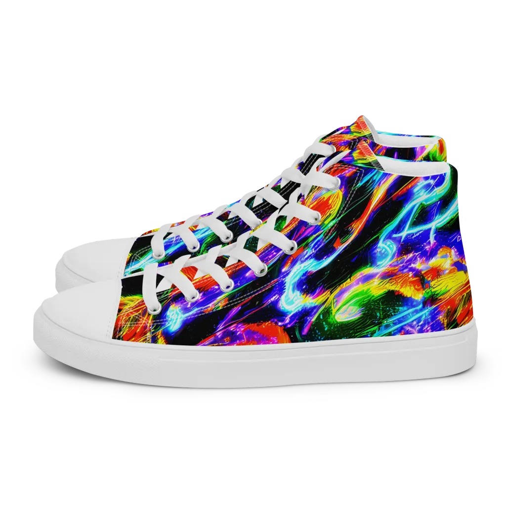 Afterglow Riot on Women's High Top Canvas Shoes — Left