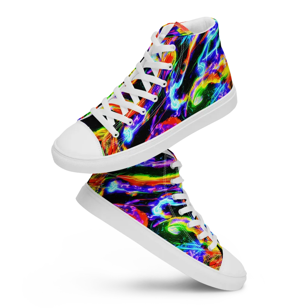 Afterglow Riot on Women's High Top Canvas Shoes — Front