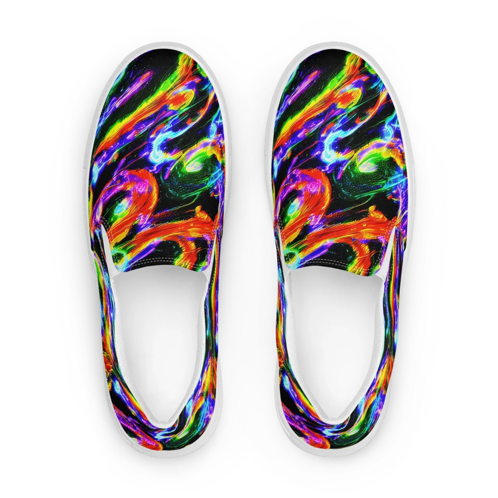 Afterglow Riot on Men's Slip-On Canvas Shoes — Front