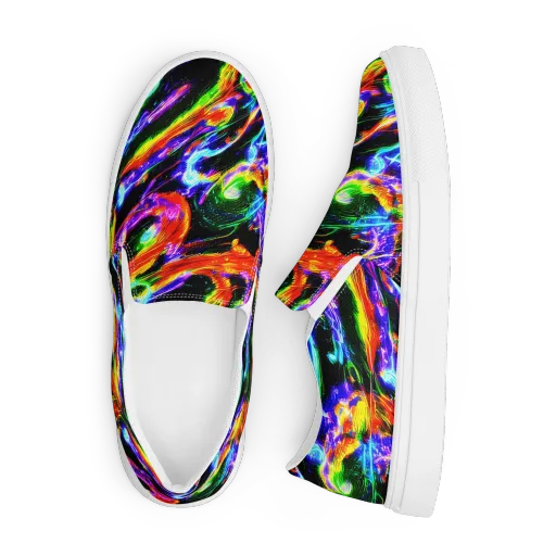 Afterglow Riot on a Men's Slip-On Canvas Shoes