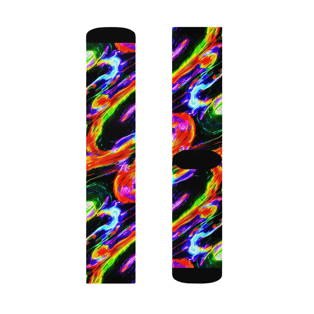 Afterglow Riot on Socks — Right Sock
