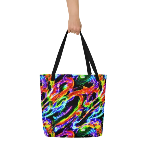 Afterglow Riot on a Large Tote Bag W/ Pocket