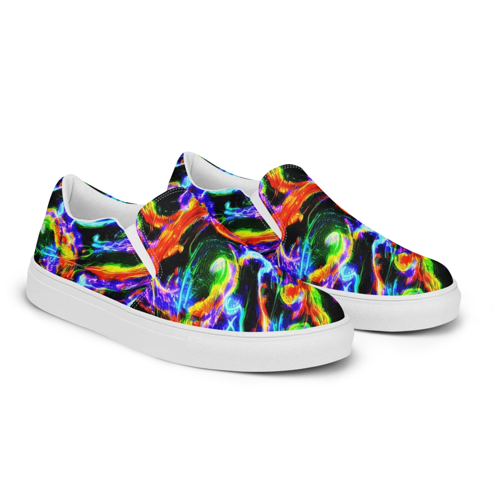 Afterglow Riot on Women's Slip-On Canvas Shoes — Right Front