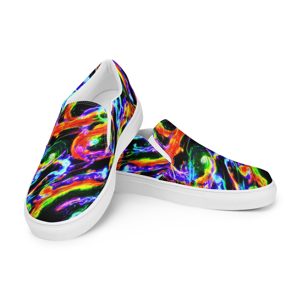 Afterglow Riot on Women's Slip-On Canvas Shoes — Left Front