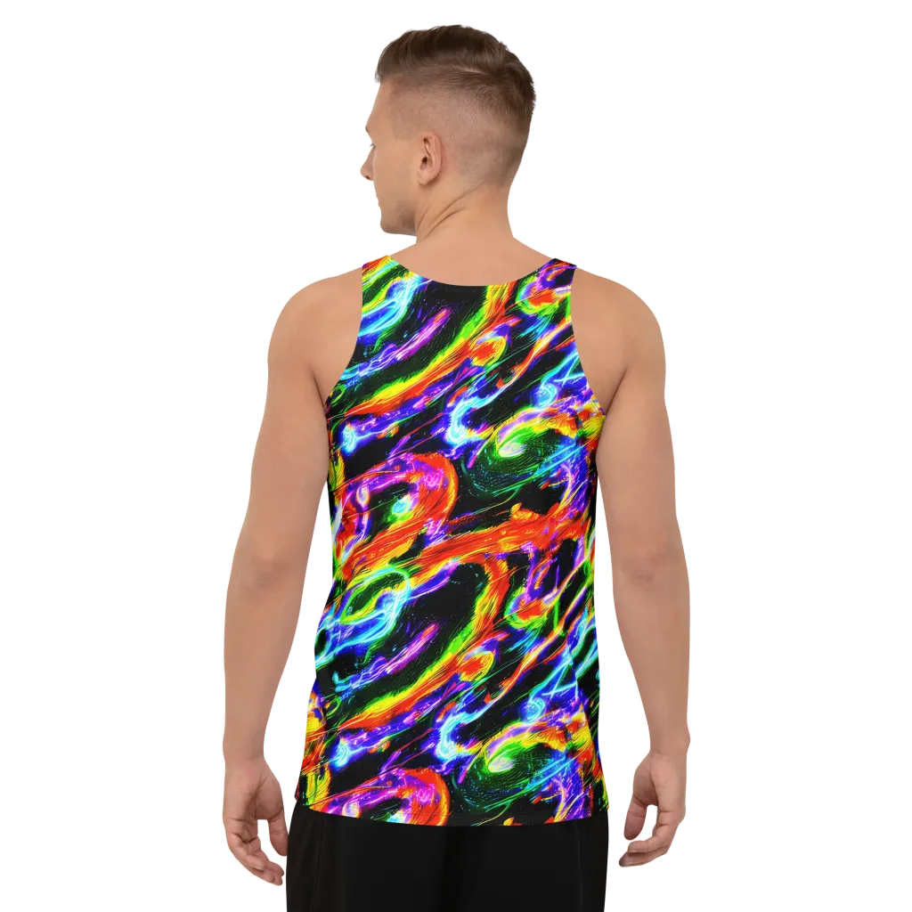 Afterglow Riot on Men's Tank Top — Back