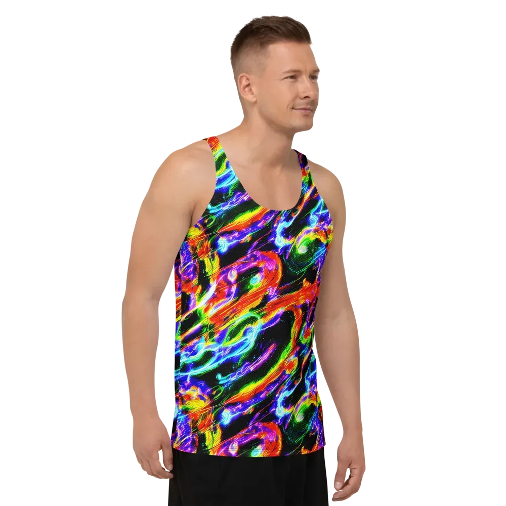 Afterglow Riot on Men's Tank Top — Right Front