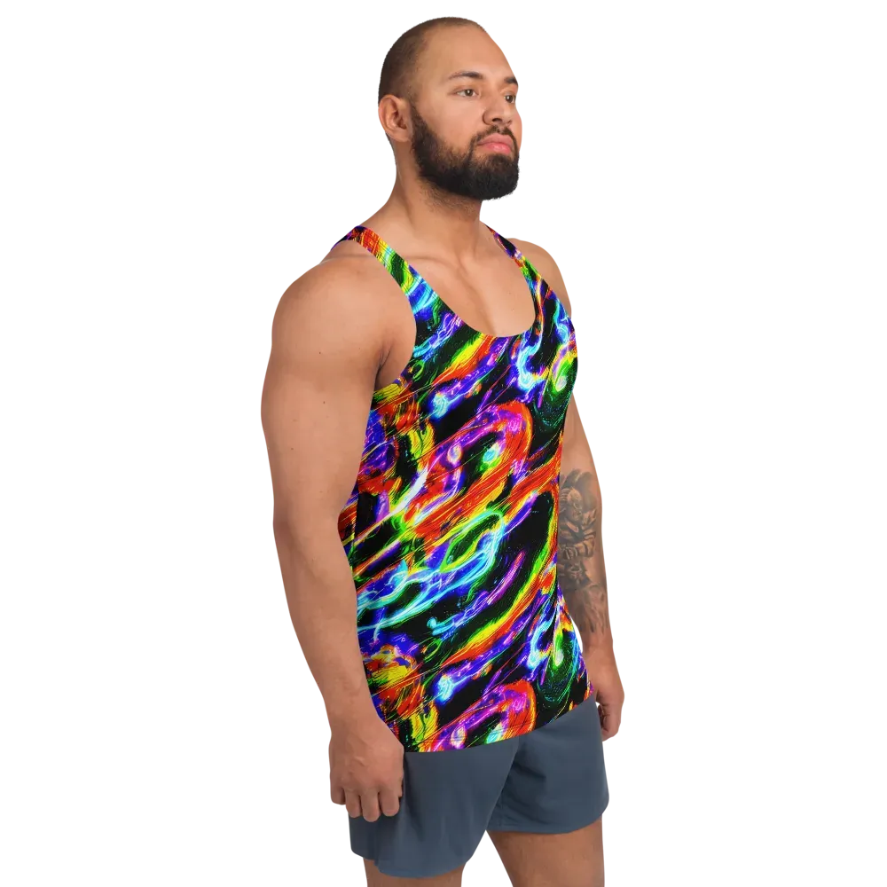 Afterglow Riot on Men's Tank Top — Right Front