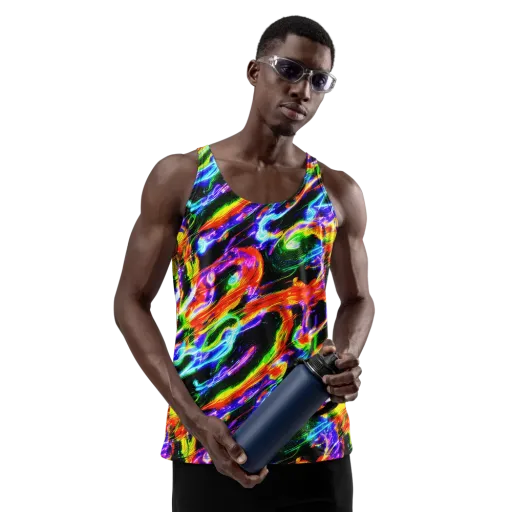 Afterglow Riot on a Men's Tank Top
