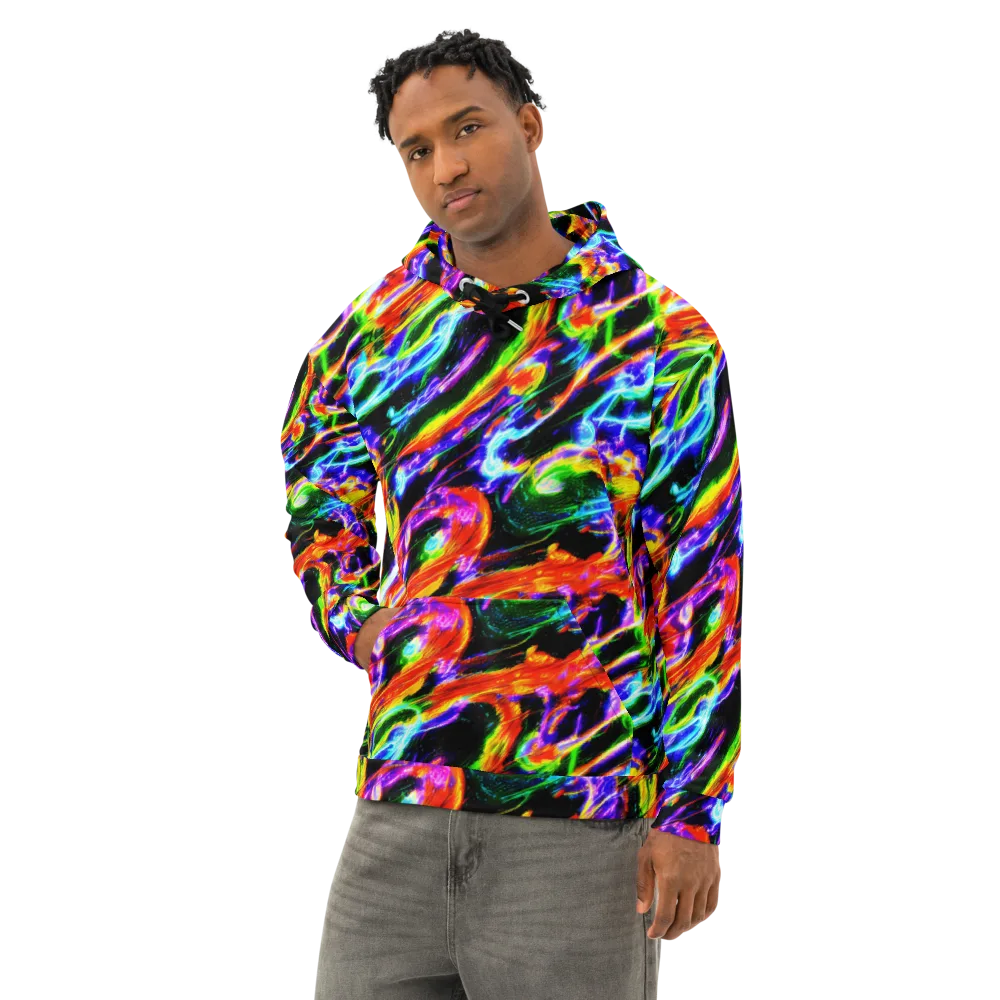 Afterglow Riot on Cotton Hoodie — Left Front