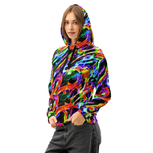 Afterglow Riot on a Cotton Hoodie