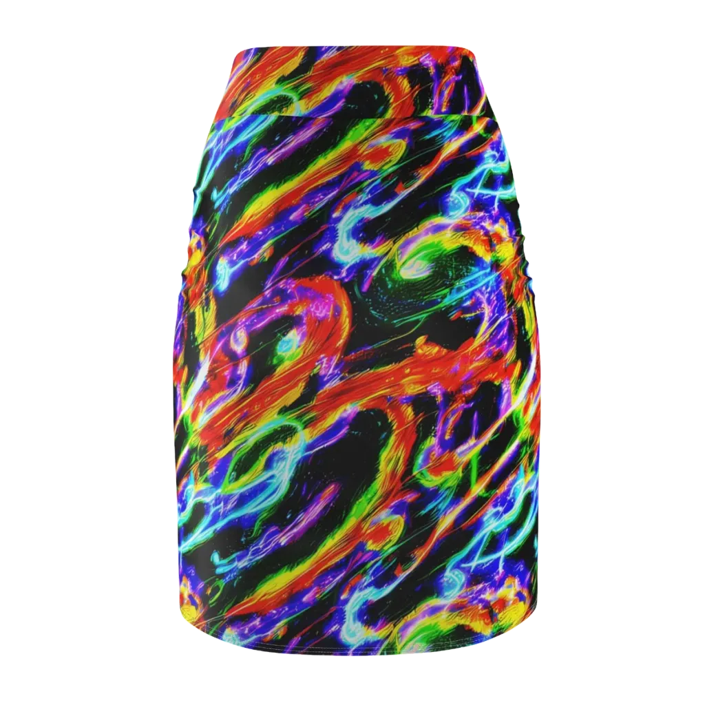 Afterglow Riot on Pencil Skirt — Back