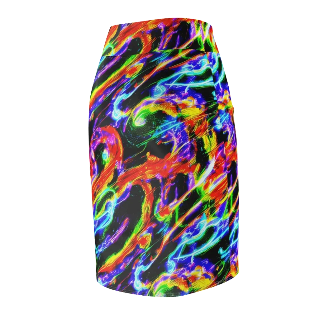 Afterglow Riot on Pencil Skirt — Back Side