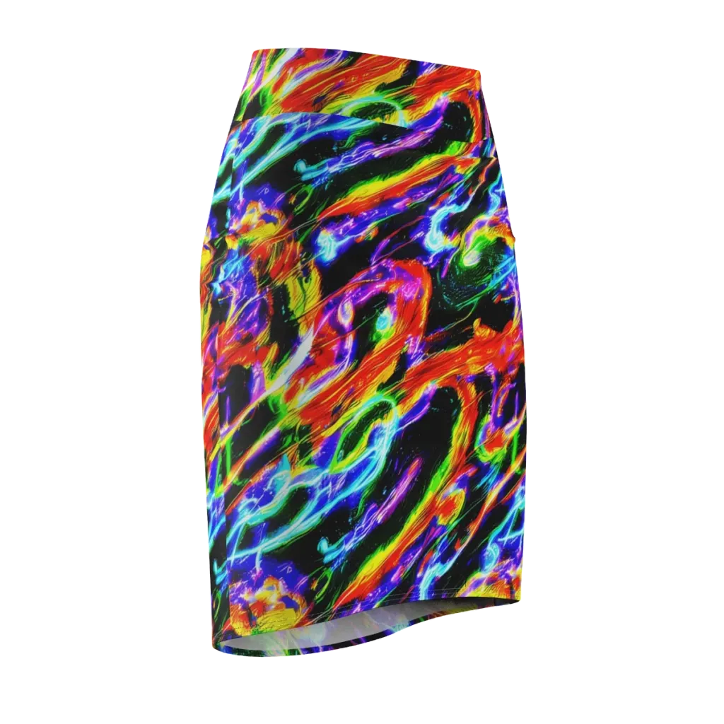 Afterglow Riot on Pencil Skirt — Front Side