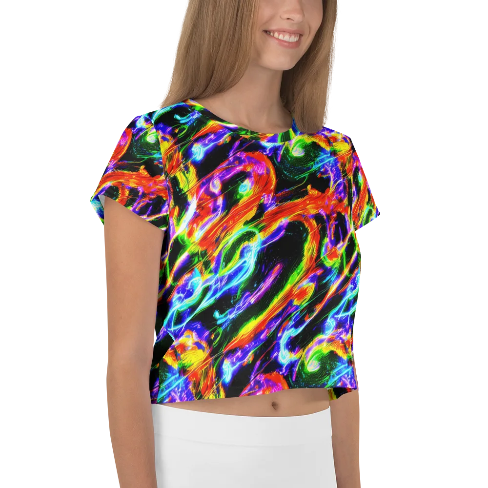 Afterglow Riot on Crop Tee — Right