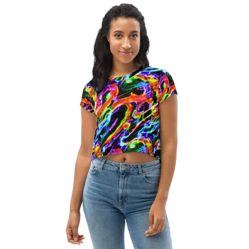 Afterglow Riot on a Crop Tee