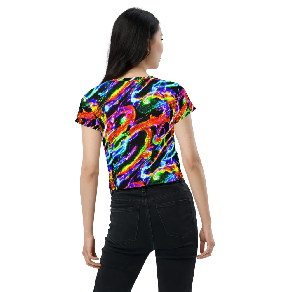 Afterglow Riot on Crop Tee — Back