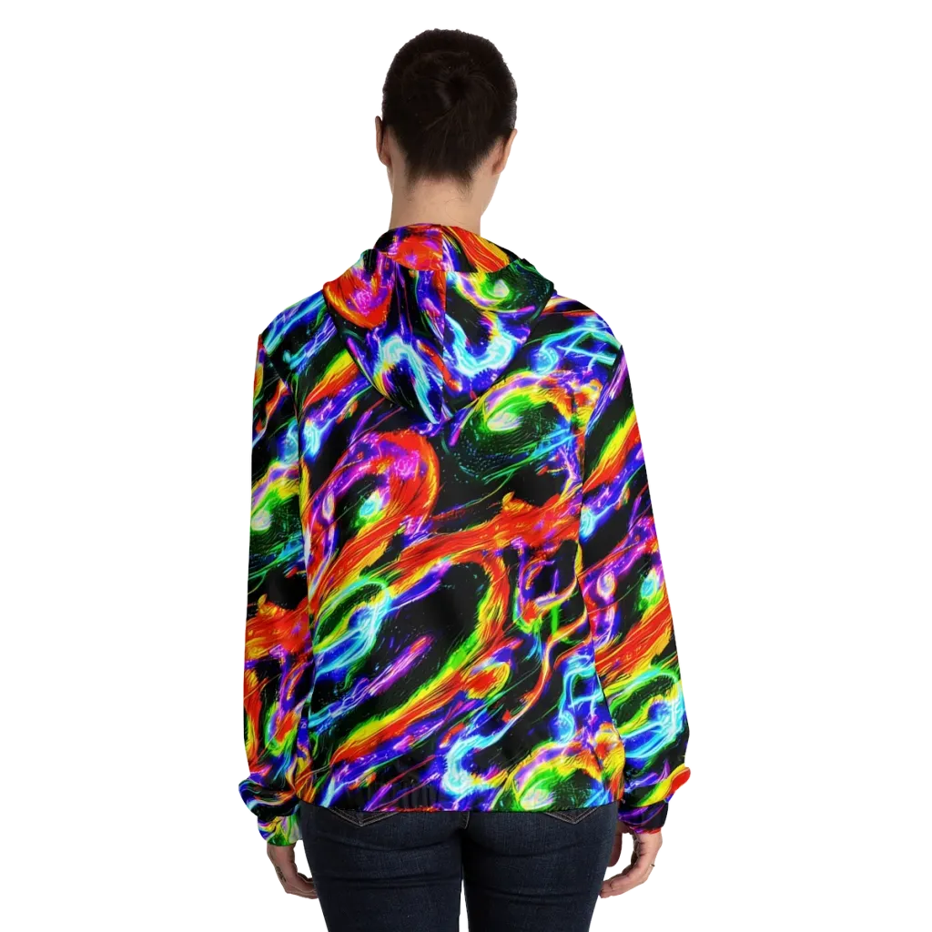 Afterglow Riot on Women's Full-Zip Hoodie — Back On Person