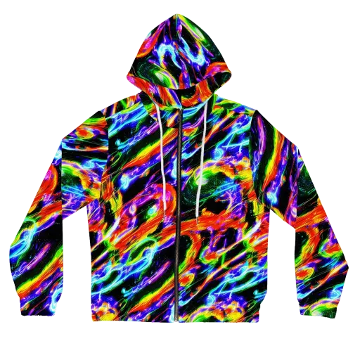 Afterglow Riot on a Women's Full-Zip Hoodie