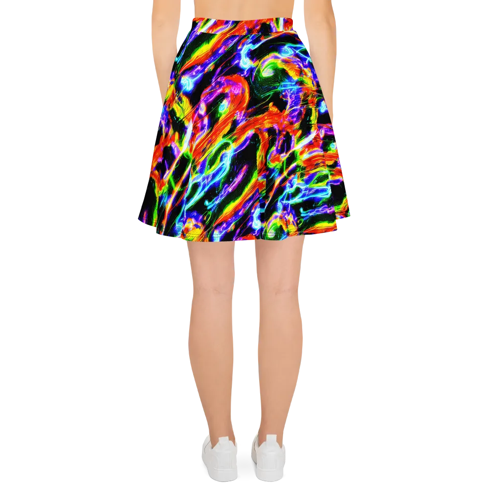 Afterglow Riot on Skater Skirt — Back