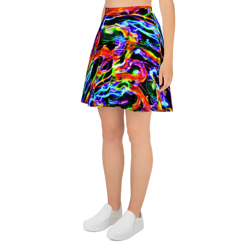 Afterglow Riot on Skater Skirt — Left