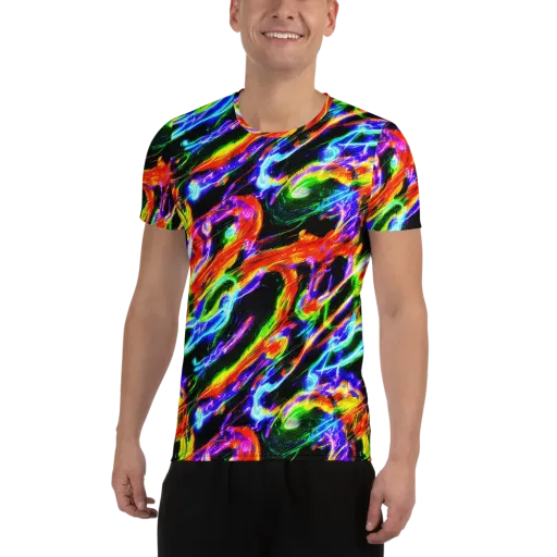 Afterglow Riot on a Men's Athletic T-Shirt