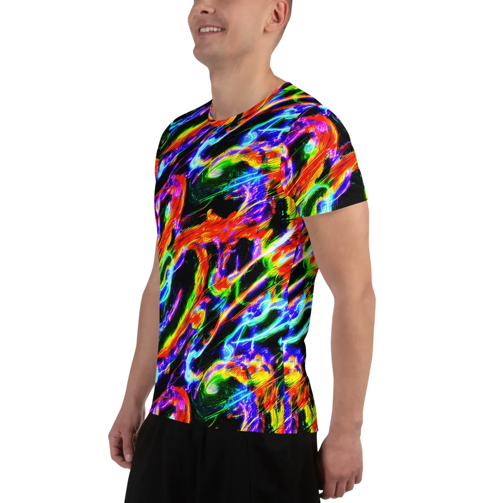 Afterglow Riot on Men's Athletic T-Shirt — Left