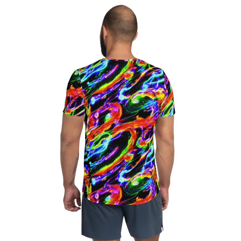 Afterglow Riot on Men's Athletic T-Shirt — Back