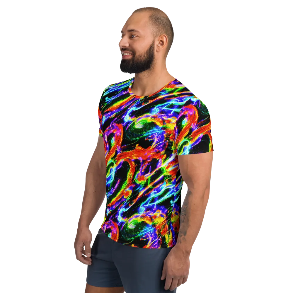 Afterglow Riot on Men's Athletic T-Shirt — Left