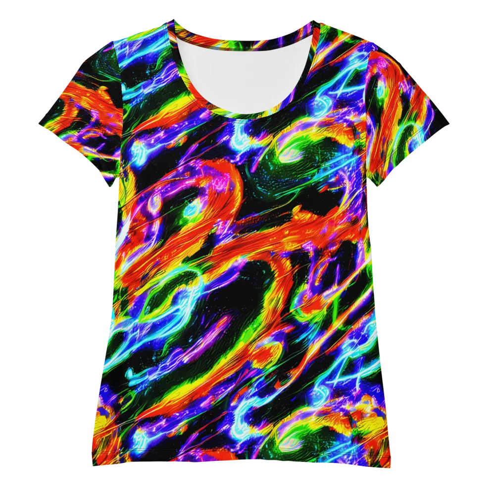 Afterglow Riot on Women's Athletic T-Shirt — Front