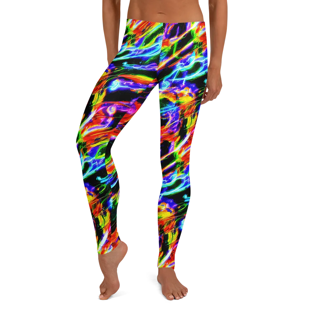 Afterglow Riot on Leggings — Front