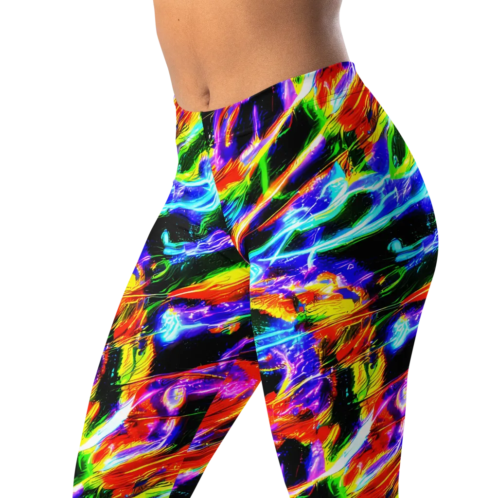 Afterglow Riot on Leggings — Left Front