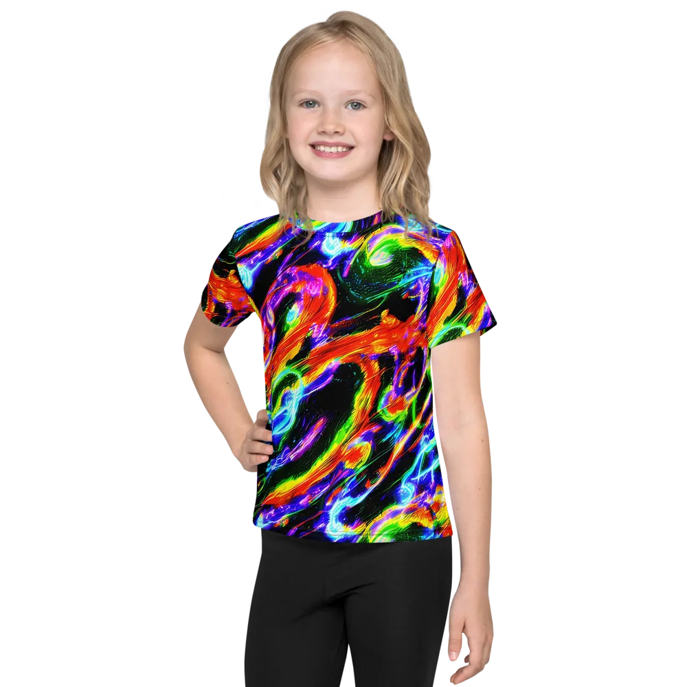 Afterglow Riot on Kids Crew Neck T-Shirt — Front
