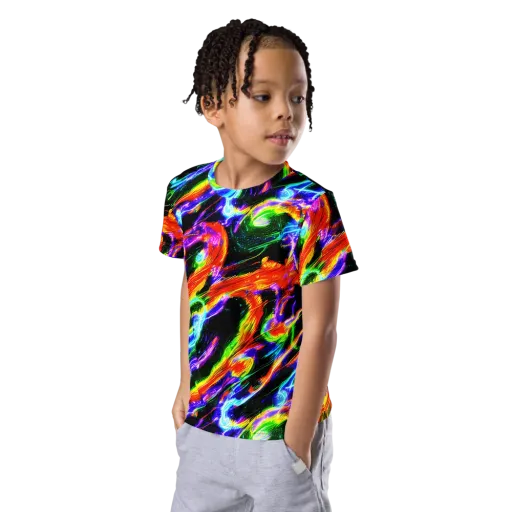 Afterglow Riot on a Kids Crew Neck T-Shirt