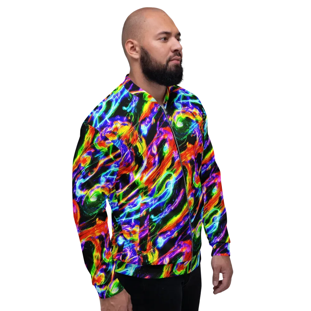 Afterglow Riot on Bomber Jacket — Right