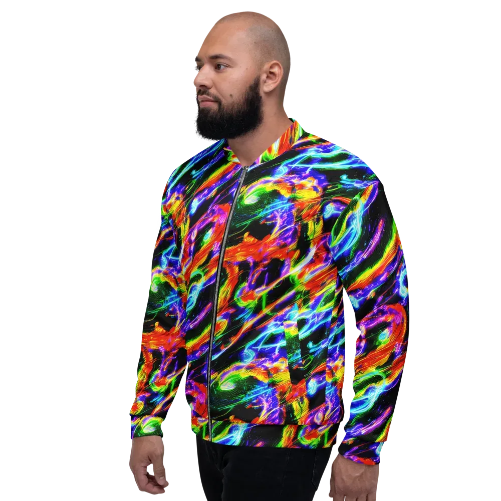 Afterglow Riot on Bomber Jacket — Left