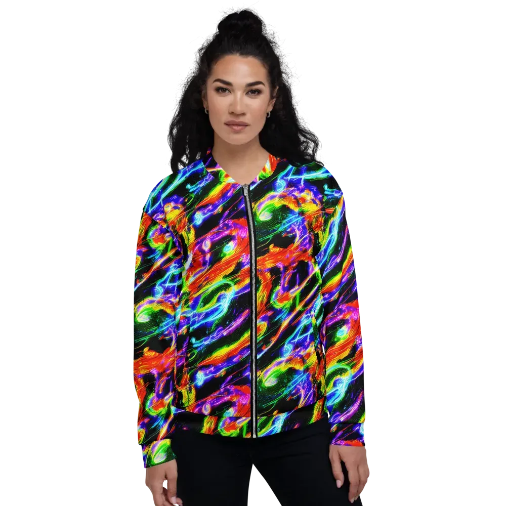 Afterglow Riot on Bomber Jacket — Front