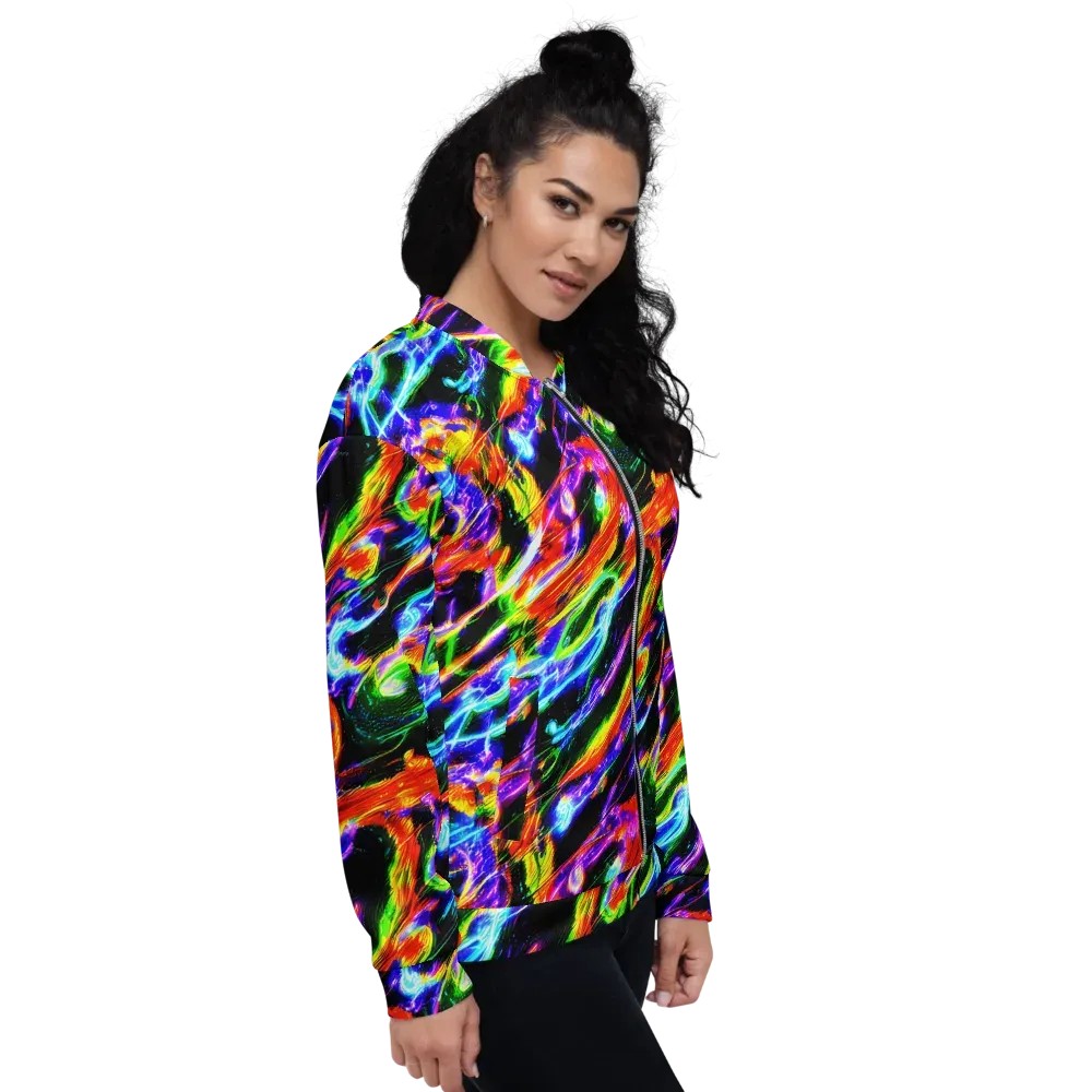 Afterglow Riot on Bomber Jacket — Right