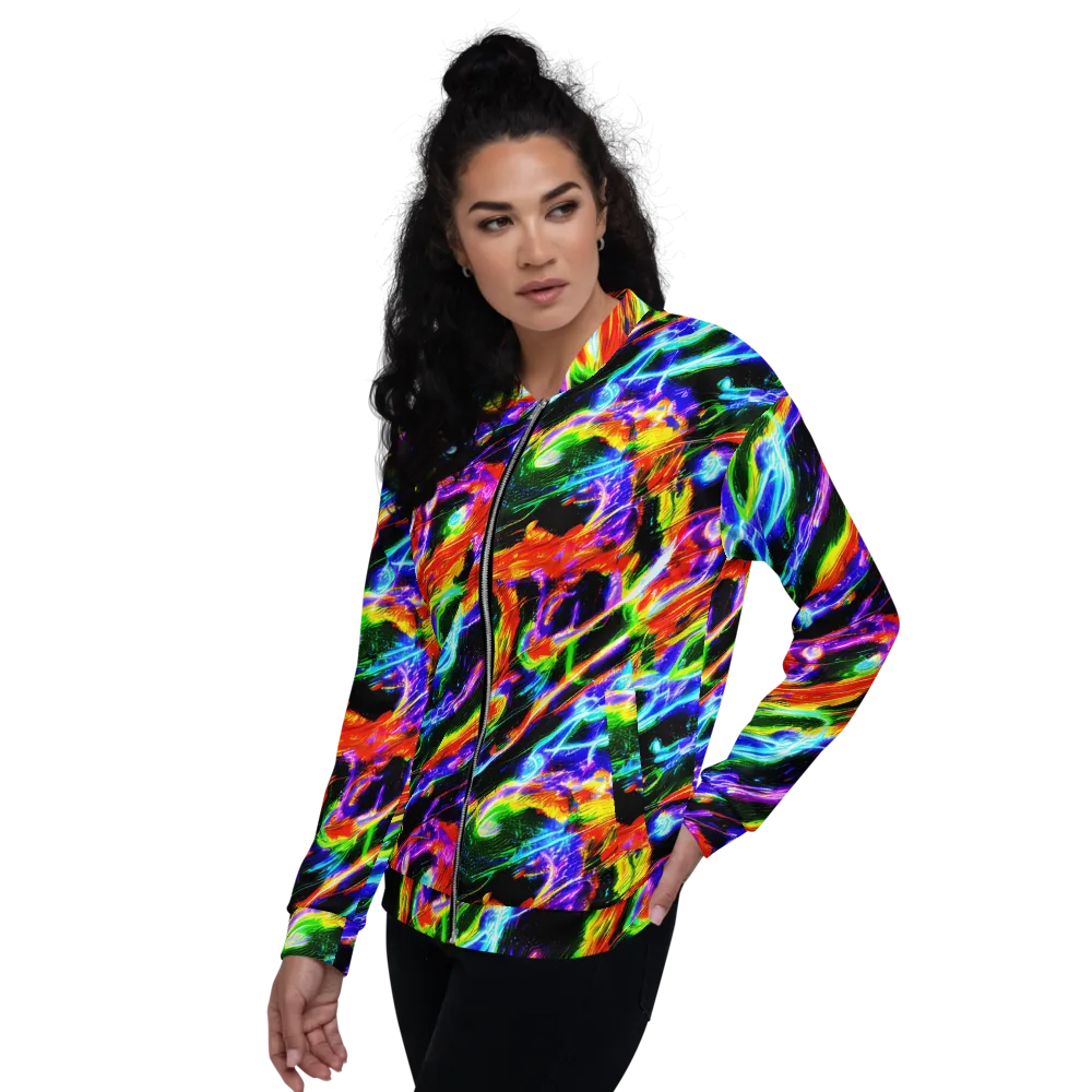 Afterglow Riot on Bomber Jacket — Left