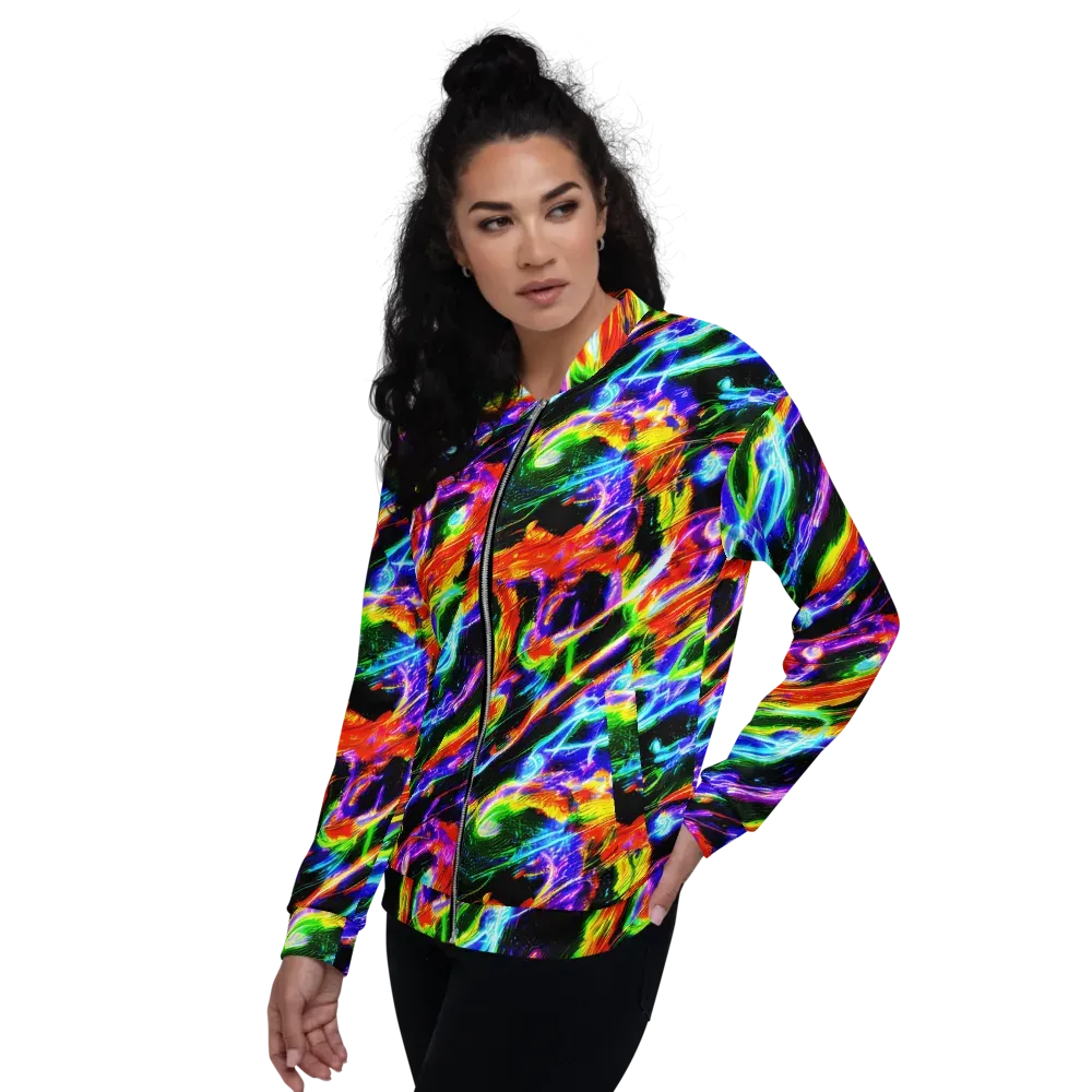 Afterglow Riot on Bomber Jacket — Left